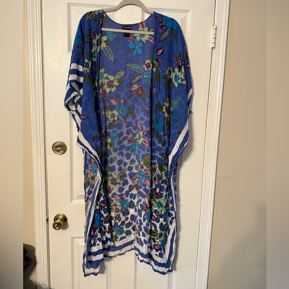 Steve Madden Periwinkle Floral Lightweight Cover-Up